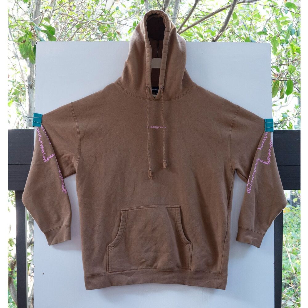 Shadow Hill USA Pullover Hoodie Brown Heavyweight Streetwear Size XL Premium‎
